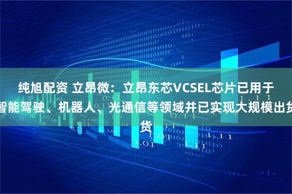 纯旭配资 立昂微：立昂东芯VCSEL芯片已用于智能驾驶、机器人、光通信等领域并已实现大规模出货